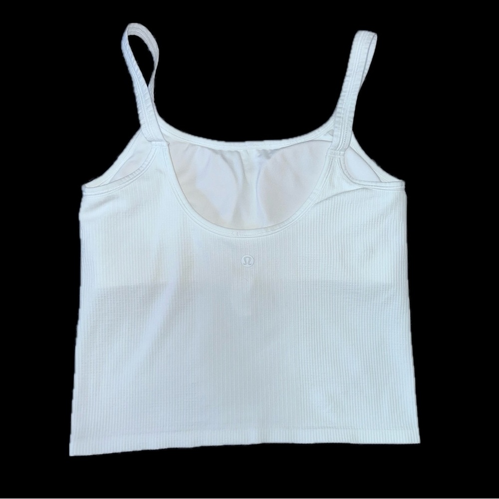 Lululemon White Cropped Tank Top